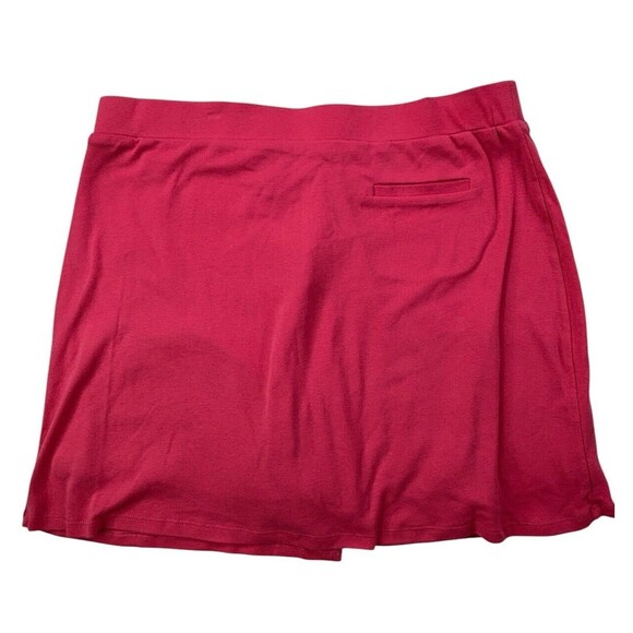NEW Jones New York The Faux Wrap Skort Women L Large Pink Workout Elastic‎ Skirt - Picture 2 of 16
